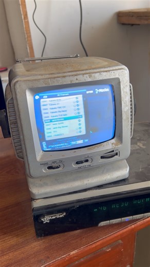 Vintage 4 inch old black and white tv with fm am radio | Muhammad Hanif