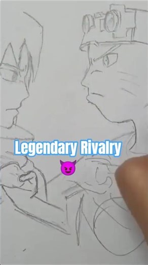 Naruto vs Sasuke Drawing 🔥