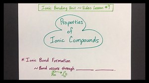 Properties of Ionic Compounds VIDEO LESSON