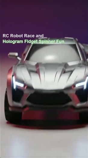 RC Robot Race and Hologram Fidget Spinner Fun