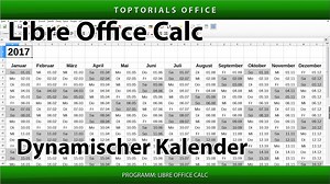 Dynamischer Kalender LibreOffice Calc
