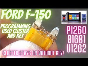 Ford F-150 Cluster stays on without key, programming them USED w Autel IM608 dtc: P1260 B1681 U1262