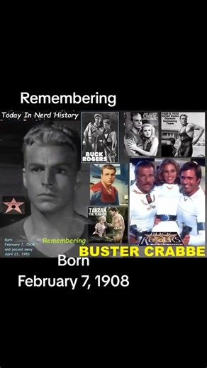 Today In Nerd History on Instagram: "Remembering Buster Crabbe, born February 7, 1908 and passed away April 23, 1983. Full Post https://www.facebook.com/photo/?fbid=931023515695532&set=a.929999532464597 . #TodayInNerdHistory #February7 #bustercrabbe olympics #flashgordon #buckrogers buckrogersinthe25thcentury TarzanTheFearless Tarzan swim birthday History News OTD FYP nerd ."