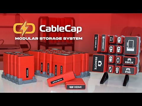 Cable Cap | 3D Printable Modular Cable Organizing System