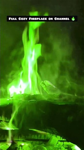Lime Glow Fire 🔥💚 Relaxing Flame Visual for Instant Chill Mode #relax #fire #cozynights #relaxing