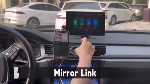 Portable Car Stereo, Wireless Apple CarPlay&Android Auto, 9” FHD Touchscreen Car Audio Receiver, Bluetooth, Rear Camera, Voice Control, AUX/USB/TF