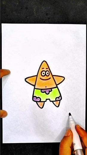 Learn to draw Patrick from SpongeBob SquarePants / Easy and quick drawing for beginners / Drawing...