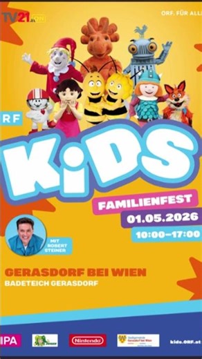 ORF Kids Family Festival: Tour starts in Gerasdorf near Vienna on May 1st.