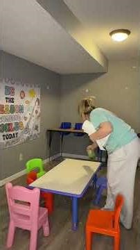 Daycare nap time set up & lunch time clean up 🧹🧼🫧 #day#daycare#kids#cleaning#fypシ#fyp