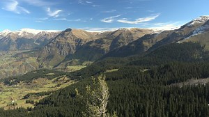 Andes mountain range and a valley - Free Stock Video