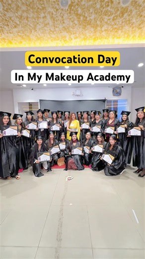 Humari Makeup Academy ka Best Convocation Day 😍 | Delhi Makeup Academy #shorts #makeupacademy