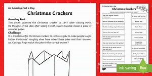 Christmas Crackers Worksheet