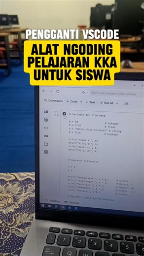 Code Editor untuk mapel KKA di sekolah cuma pakai browser tanpa perlu install vscode #sekolah