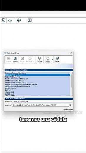 Genera una hoja electrónica en CONTPAQi Contabilidad #contabilidade