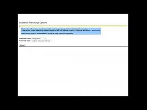 Accessing your Unofficial Transcript in Banner Web