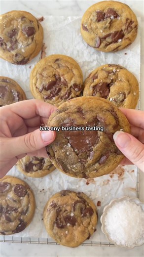 My husband said these cookies taste expensive… and honestly, he wasn’t wrong. They’re soft, gooey, buttery, and give total luxury bakery energy without the effort. Comment “secret” and I’ll DM you the link to grab the recipe for just $2.99. | micro bakery girl