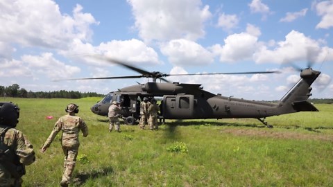 Wisconsin National Guard's 1st Battalion, 147th Aviation Regiment crews conduct aerial gunnery qualification