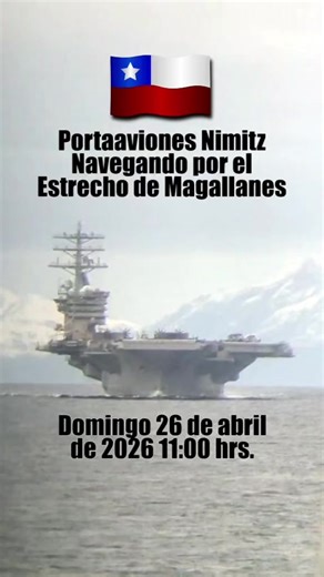 Fragata Almirante Blanco Encalada escolta Carrier Strike Group en Estrecho de Magallanes