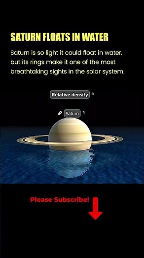 Saturn: The Planet That Could Float 🪐💧 #space