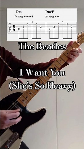 I Want You (She's So Heavy) Guitar Chords & Tabs 🎸 #shorts #thebeatles #guitartutorial #guitartabs