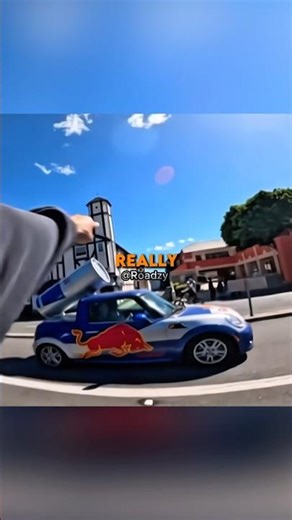 Biker Gets Crazy for Red Bull 😳