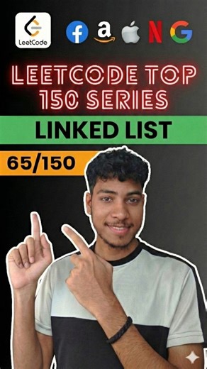 Chetan Sahu on Instagram: "Day 65/150 : Partitioning a Linked List around a value x can get messy if you try to do it in place. The pro move? Think in two! ✌️ In this reel, I show you how to create two separate dummy lists: 1️⃣ One for nodes less than x. 2️⃣ One for nodes greater or equal to x. By the end, we just "stitch" them together. This approach preserves the original relative order (stability) and keeps your code bug-free during an interview. 🚀 Time Complexity: O(n) Space Complexity: O(1