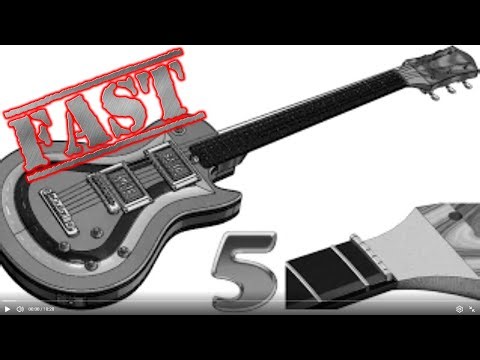 5F- Project 5| Electric Guitar | #SolidWorks Fast 3D modeling Tutorial: Stem2 #3d #CAD #design #fast
