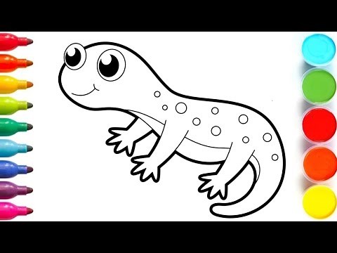 How to draw Newt for Kids || Sea Animal Drawing for Kids || Simply Kids!