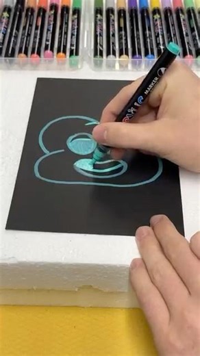 Drawing random character with markers! (#shorts )