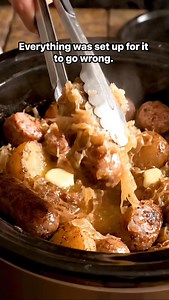 Slow-cooked Polish sausage with sauerkraut and potatoes — simple, hearty comfort 🇵🇱🥔 Crockpot Polish Sausage, Sauerkraut & Potatoes Recipe Ingredients • Polish sausage (sliced) • Sauerkraut (drained) • Potatoes (chunked) • Onion (sliced) • Salt and black pepper Method 1. Place potatoes and onion in the crockpot. 2. Add sausage and sauerkraut on top. 3. Season lightly. 4. Cook on low for 6–7 hours until tender. 5. Serve hot. #food #recipes #bestrecipes | Food.simple
