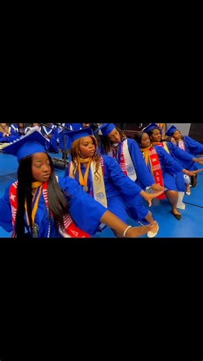 Fayetteville State University on Instagram: "2025 Winter Commencement @faystatenphc graduates giving us one for the road! Congratulations🐴💙🤍 🎓✨"