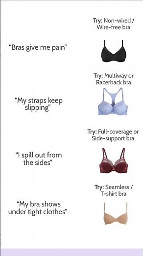 Bra problems?Try the right style, not just a different size. #braguide #smartstyling #lingerie