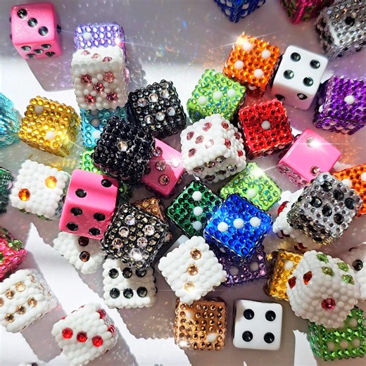 Customizable Bling Dice | Bedazzled D6 (16mm) - Etsy