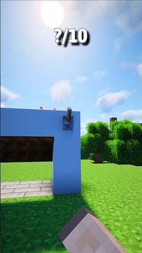 Minecraft Automatic Working Garage Door Redstone Tutorial 🚪⚙️ | Easy Hidden Base Entrance!