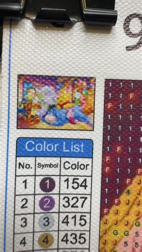 Part 1 Pooh and Friends Diamond Painting First section is done and it’s already so cute! #fyp #diamondpainting #diamondart #diamondartaddict #winniethepooh