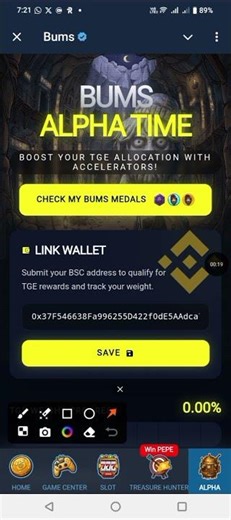 Bums Airdrop Alpha Submit Your Bnb Smart Chain Address #mining #pi #bums #bumsnewupdate