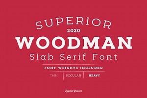 Woodman Slab Serif Font, a Slab Serif Font by Graphicdome
