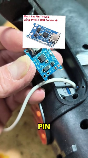 Module sạc pin tp4056 cổng sạc Type C #longgd8 #tp4056 #machsacpin #sacpin #diy @Lại là LONG