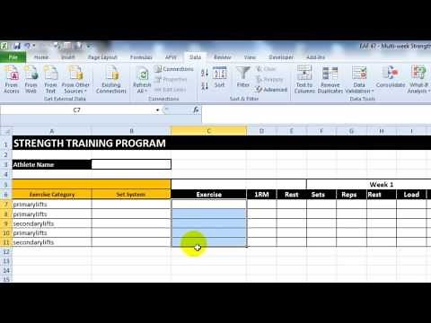 EAF #47 - Create a Multi-Week Strength Program Template