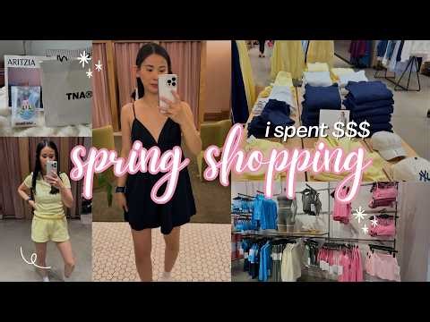 Spring Shopping Spree + huge clothing haul | mall shopping at Aritzia, lululemon, Sephora & more
