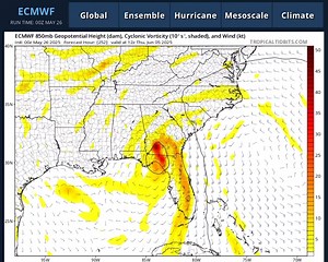 First Alert: The ECMWF model is hinting at Tropical Development in a climatologically favored location the first week of June 2025. | Chris Zelman WALB