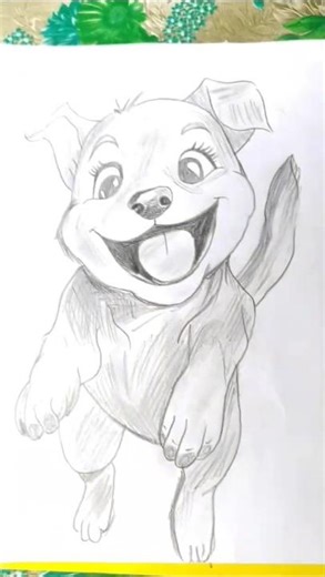 Cute Puppy Drawing l how to draw a dog/puppy l#puppy#art#drawing#viral#sketch