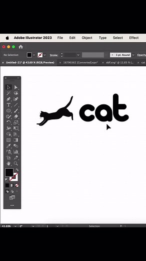 Cat Logo Design Tutorial Using Illustrator | Creative Logo Ideas