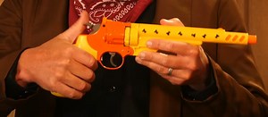 Why settle for a swatter when you can shoot flies out of the sky with a revolver?