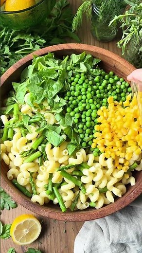Green Goddess Pasta Salad (Ready in 25 Minutes!) #shorts