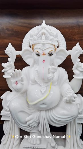 Shyam Kripa Handicrafts on Instagram: "Bring home the divine presence of Ganesh Ji, beautifully handcrafted in pure marble by skilled artisans. Every detail is carved with devotion, symbolizing wisdom, prosperity, and new beginnings. This timeless murti is perfect for your home, office, temple, or as a meaningful gift for loved ones.♥️✨ . . For order contact now: Address: Shyam Kripa, 1721, Khazane Walon Ka Rasta, Indira Bazar, Jaipur (Raj) 302001 Contact number: 8094545458 #marble #ganeshji #ga