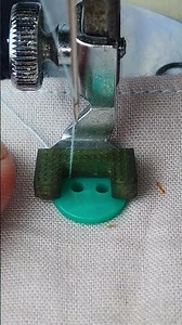 sewing on button using a semi portable sewing machine #sewing