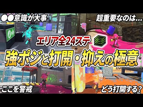 エリア勝てない人へ！全ステージでの打開方法や強ポジなどをまとめて解説【スプラトゥーン3】【初心者必見】【 ガチエリア / ステージ / マップ / 潜伏 / 強ポジ / ポジション / エリア 】
