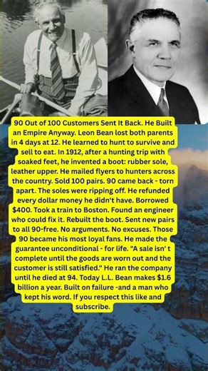 90% Returned His Product… He Built a Billion Dollar Brand Anyway 😳 Leon Leonwood Bean #trending