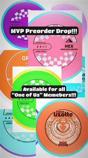 Another Round Nashville on Instagram: "@mvpdiscsports Dropping some 🔥🔥🔥 to start off the year!!! Preorders for this year will be exclusive to the “One of Us” Club Members with special pricing! We appreciate all of your support!!! Feel free to join us in the discord for all new updates: https://discord.gg/Ze94xhcCzU (Link also in our Insta Bio) Here is the full list available for all “One of Us” members to preorder: (Colors and weights cannot be guaranteed on MVP preorders) *Axiom Neutron Boke